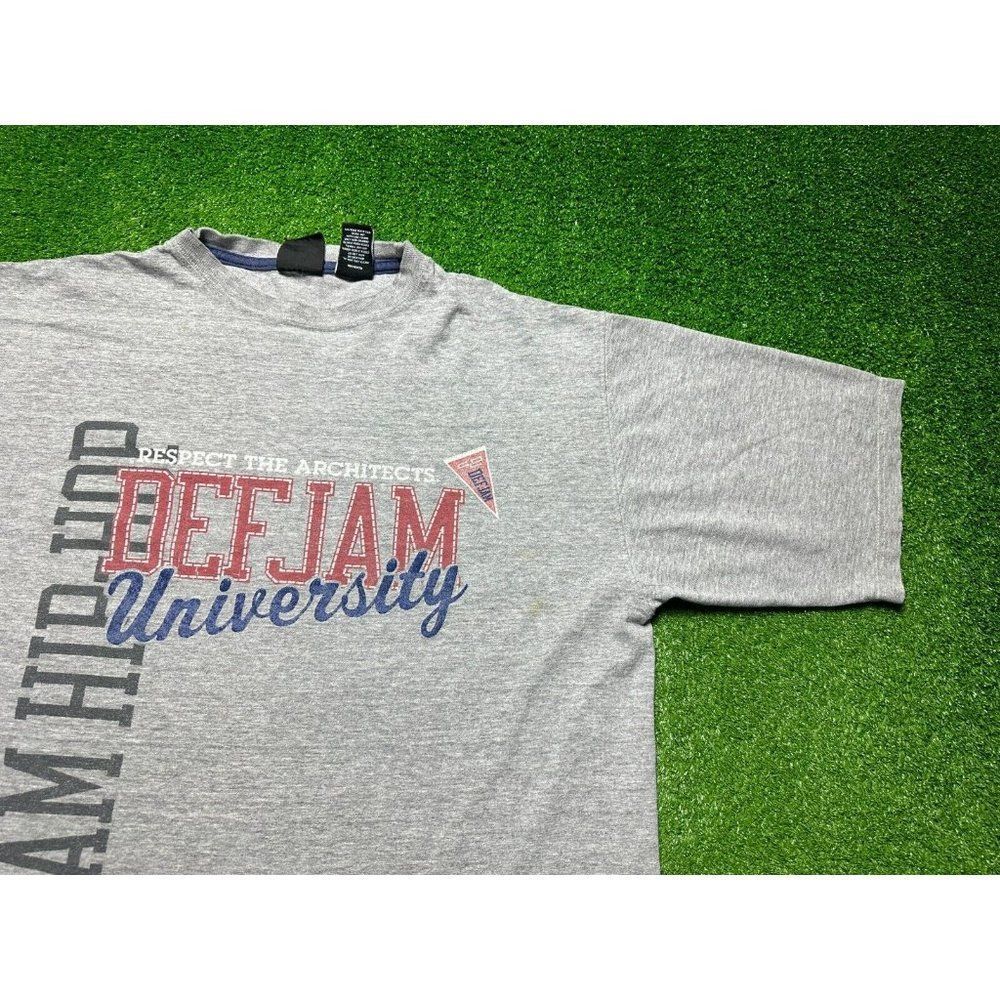 Vintage Def Jam University Hip Hop Rap Men's Graphic Tee Large Gray